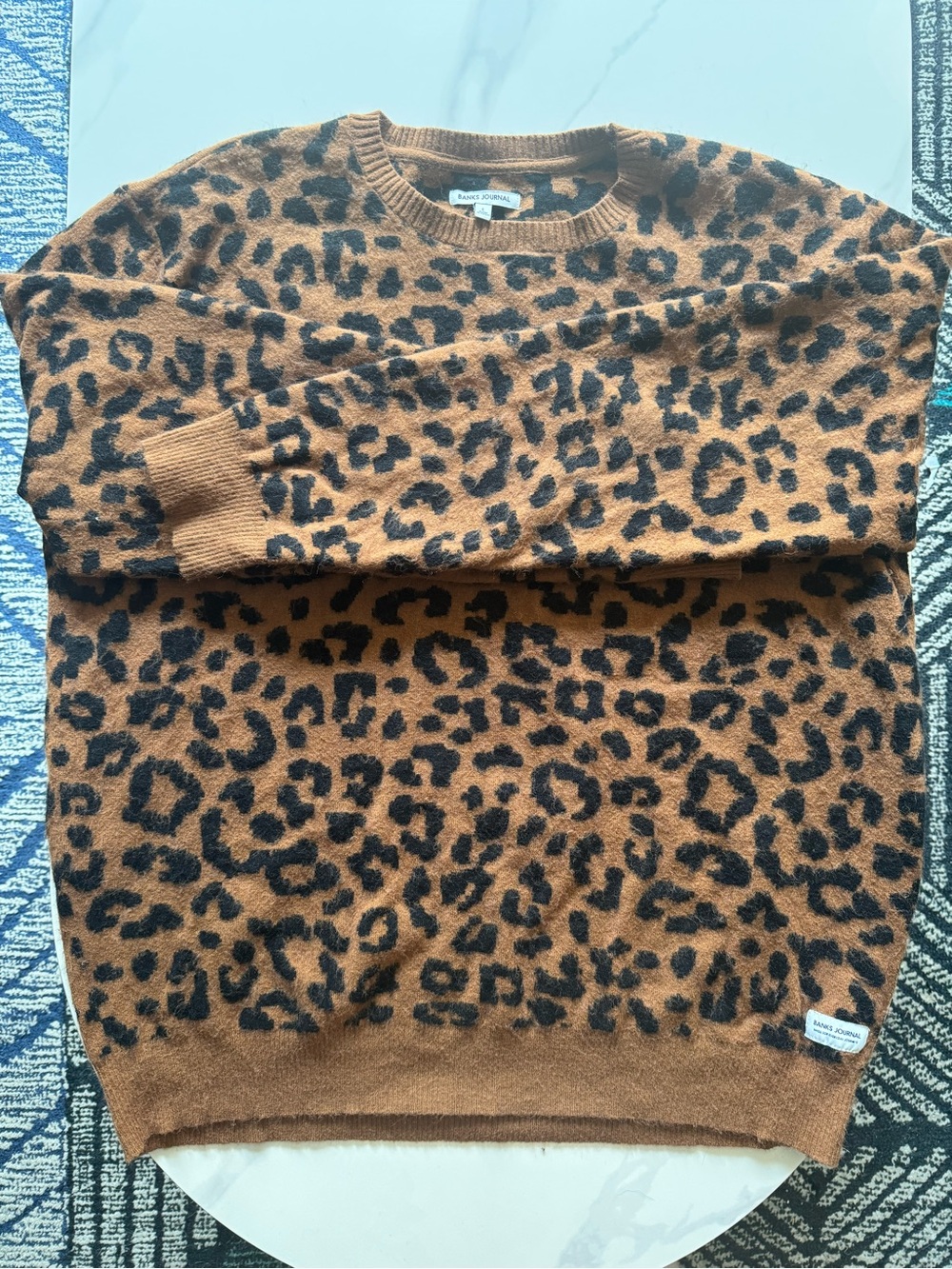 Banks Journal Wilder Leopard Knit Sweater-Large